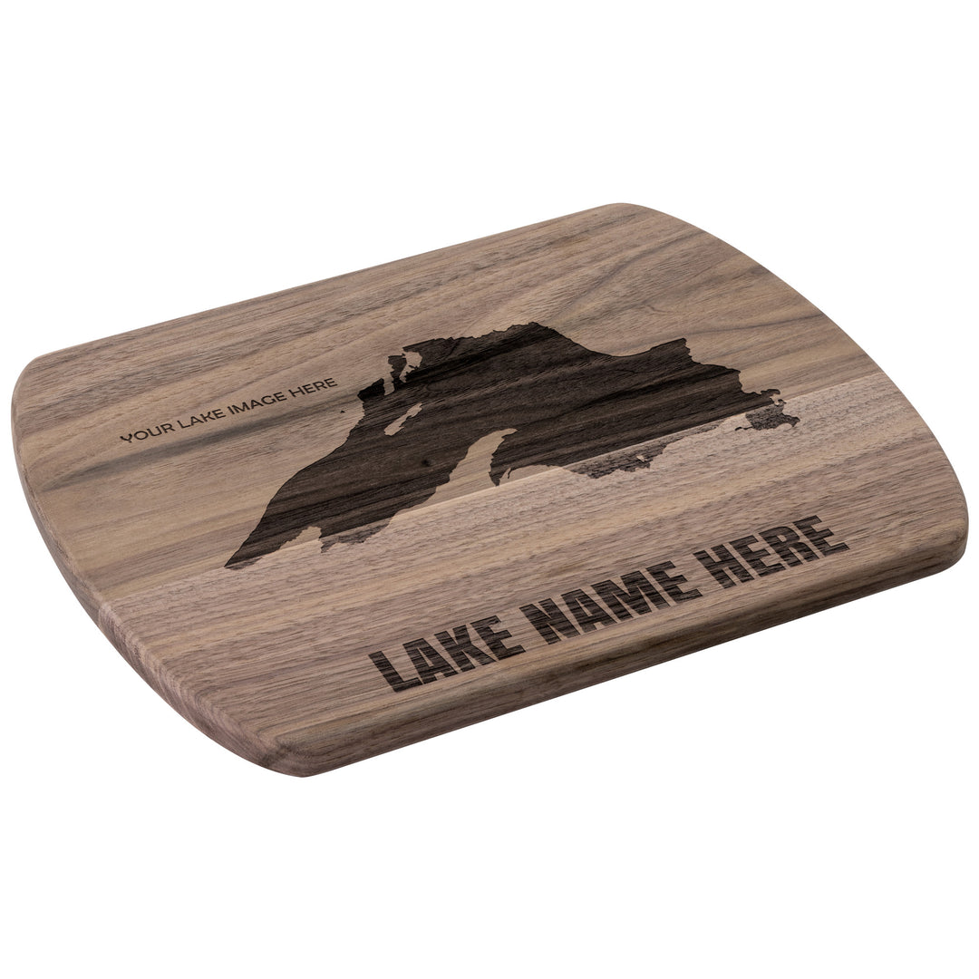 Custom Lake Hardwood Oval Cutting Board