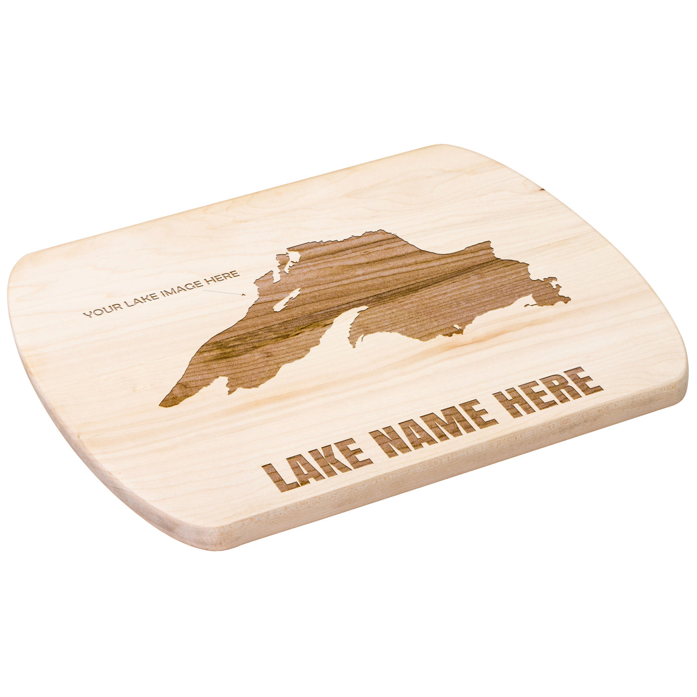 Custom Lake Hardwood Oval Cutting Board