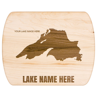 Custom Lake Hardwood Oval Cutting Board