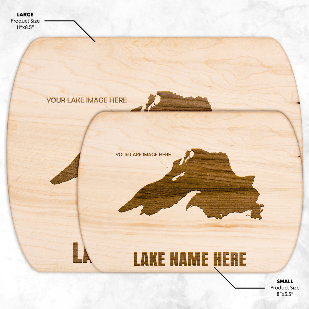 Custom Lake Hardwood Oval Cutting Board