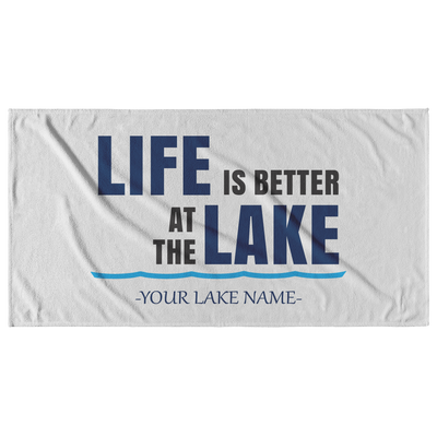 Custom Lake Beach Towel