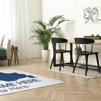 Custom Lake Area Rug Rectangle