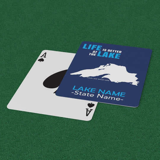 Custom Lake Playing Cards Blue