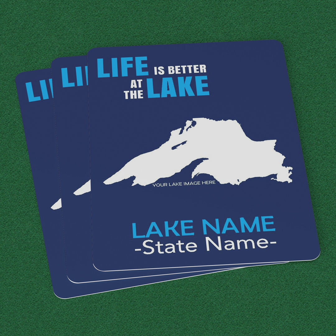 Custom Lake Playing Cards Blue