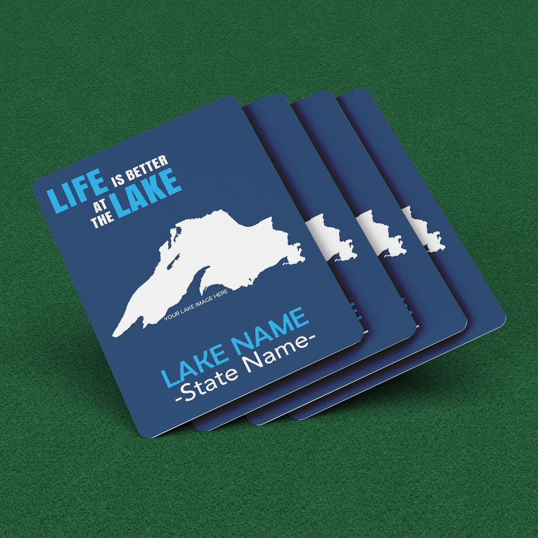 Custom Lake Playing Cards Blue