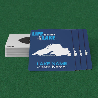 Custom Lake Playing Cards Blue