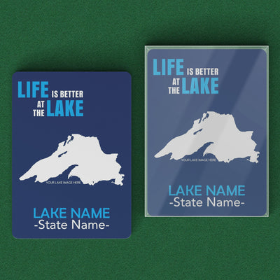 Custom Lake Playing Cards Blue