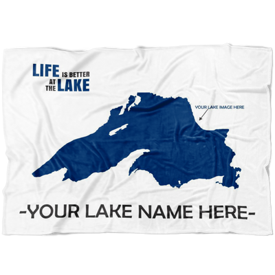 Custom Lake Fleece Blanket