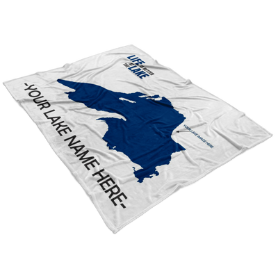 Custom Lake Fleece Blanket
