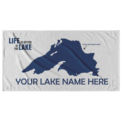 Custom Lake Beach Towel